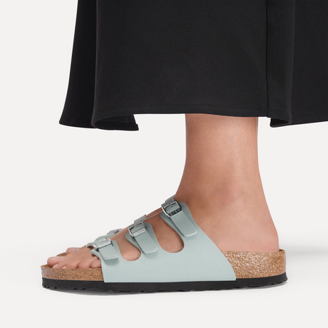 Birkenstock Florida Slide Sandal (Women) - Flowers Pure Sage Birko-Flor Sandal - Slide - The Heel Shoe Fitters