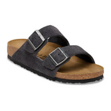 Birkenstock Arizona Slide Sandal (Men) - Charcoal Suede Sandal - Slide - The Heel Shoe Fitters