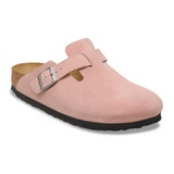 Birkenstock Boston Narrow Clog (Women) - Pink Clay Suede Dress-Casual - Clogs & Mules - The Heel Shoe Fitters