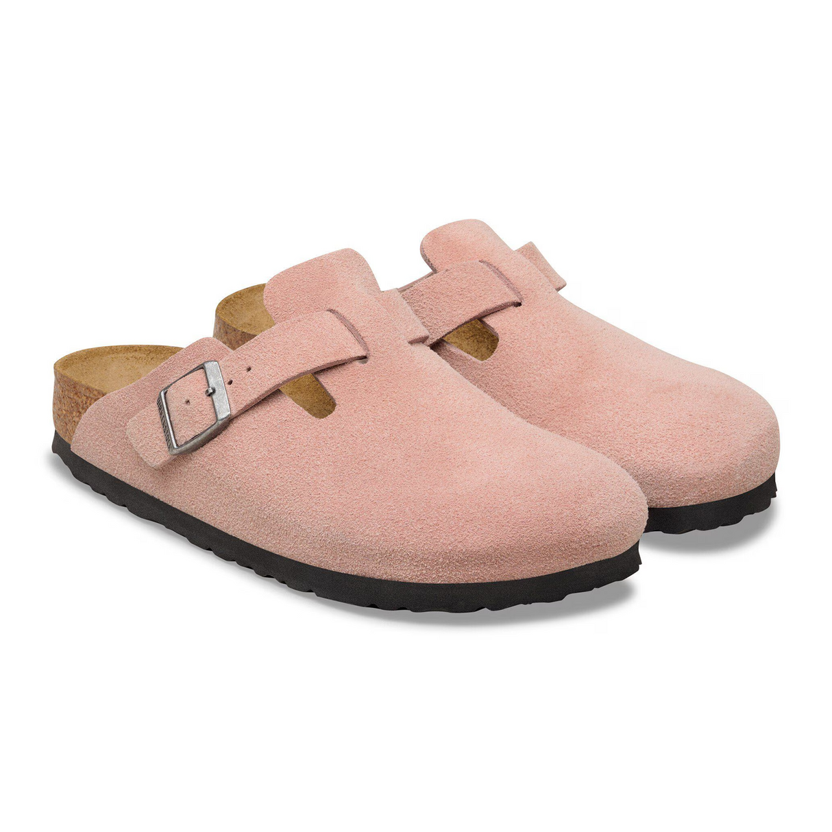 Birkenstock Boston Narrow Clog (Women) - Pink Clay Suede Dress-Casual - Clogs & Mules - The Heel Shoe Fitters