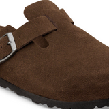 Birkenstock Boston Soft Footbed Narrow Clog (Women) - Carafe Suede Dress-Casual - Clogs & Mules - The Heel Shoe Fitters