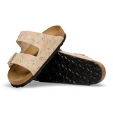Birkenstock Arizona Slide Sandal (Women) - Flowers Sandcastle Suede Sandal - Slide - The Heel Shoe Fitters