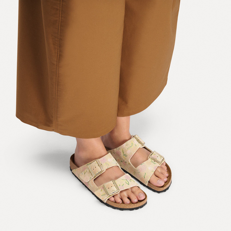 Birkenstock Arizona Slide Sandal (Women) - Flowers Sandcastle Suede Sandal - Slide - The Heel Shoe Fitters