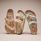 Birkenstock Arizona Slide Sandal (Women) - Flowers Sandcastle Suede Sandal - Slide - The Heel Shoe Fitters