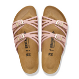 Birkenstock Granada Narrow Slide Sandal (Women) - Soft Pink Nubuck Sandal - Slide - The Heel Shoe Fitters