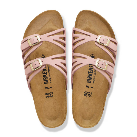 Birkenstock Granada Narrow Slide Sandal (Women) - Soft Pink Nubuck Sandal - Slide - The Heel Shoe Fitters