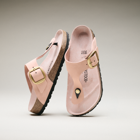 Birkenstock Gizeh Big Buckle Sandal (Women) - Soft Pink Nubuck Sandal - Thong - The Heel Shoe Fitters