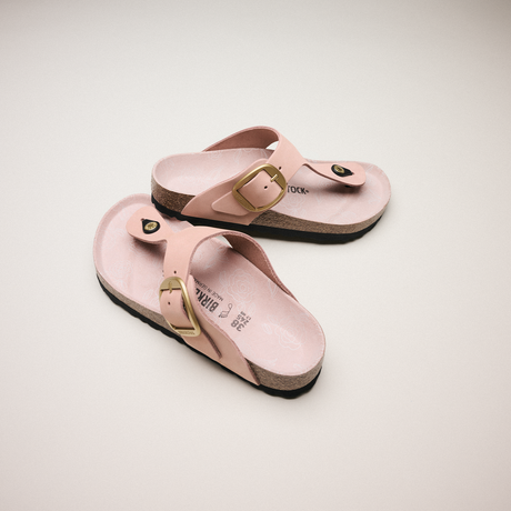 Birkenstock Gizeh Big Buckle Sandal (Women) - Soft Pink Nubuck Sandal - Thong - The Heel Shoe Fitters