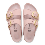 Birkenstock Arizona Big Buckle Narrow Slide Sandal (Women) - Soft Pink Nubuck Sandal - Slide - The Heel Shoe Fitters