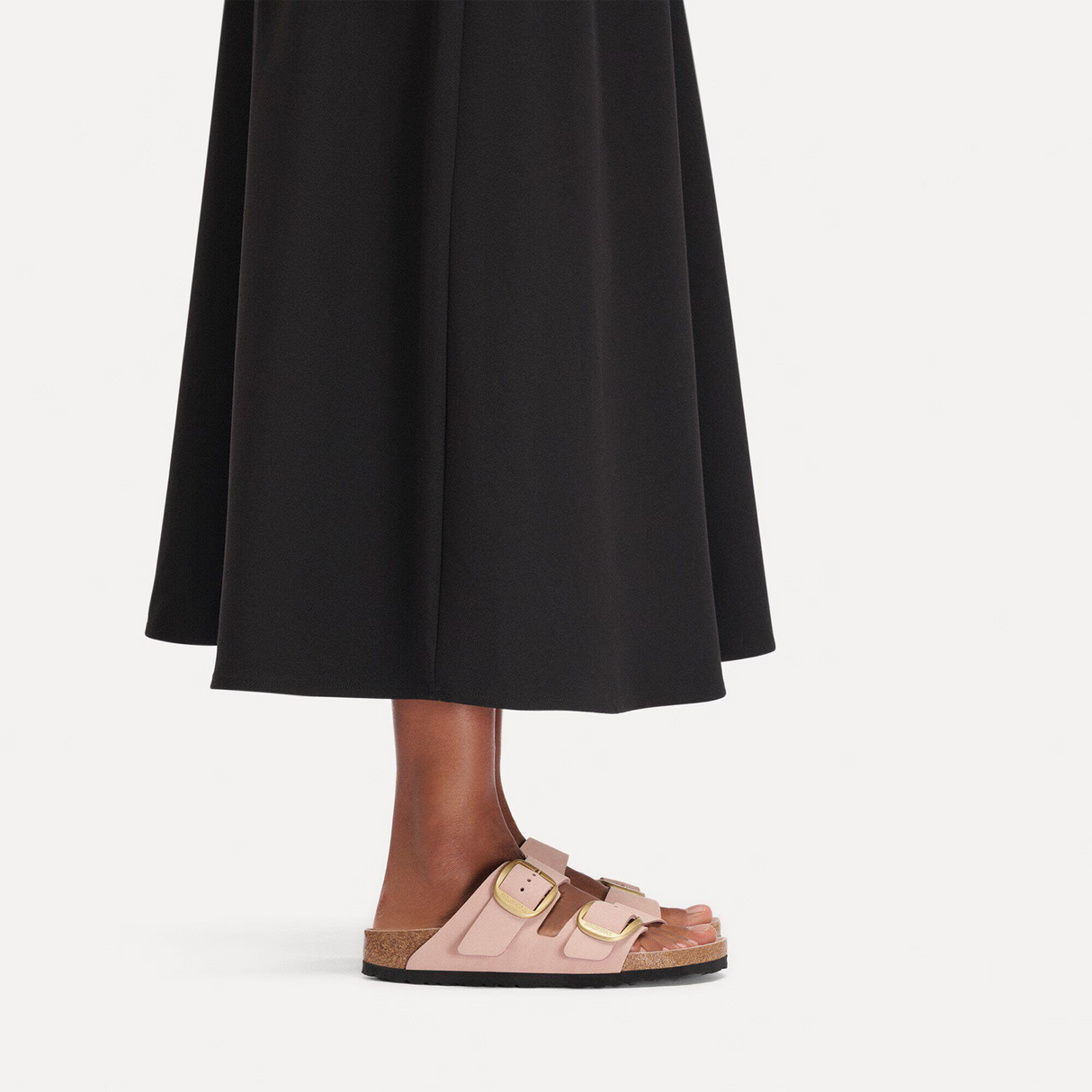 Birkenstock Arizona Big Buckle Narrow Slide Sandal (Women) - Soft Pink Nubuck Sandal - Slide - The Heel Shoe Fitters