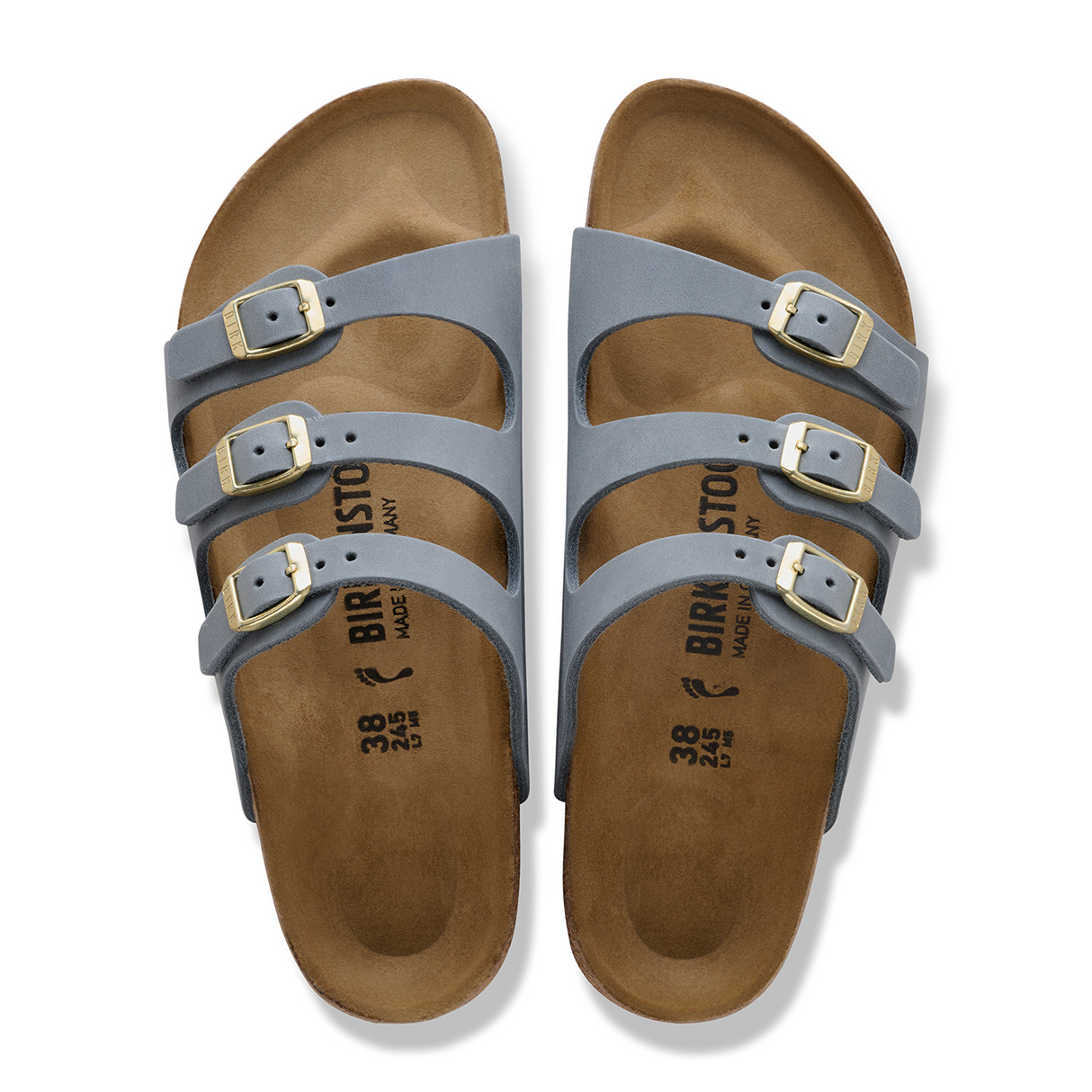Birkenstock Florida Slide Sandal (Women) - Basalt Gray Oiled Leather Sandal - Slide - The Heel Shoe Fitters