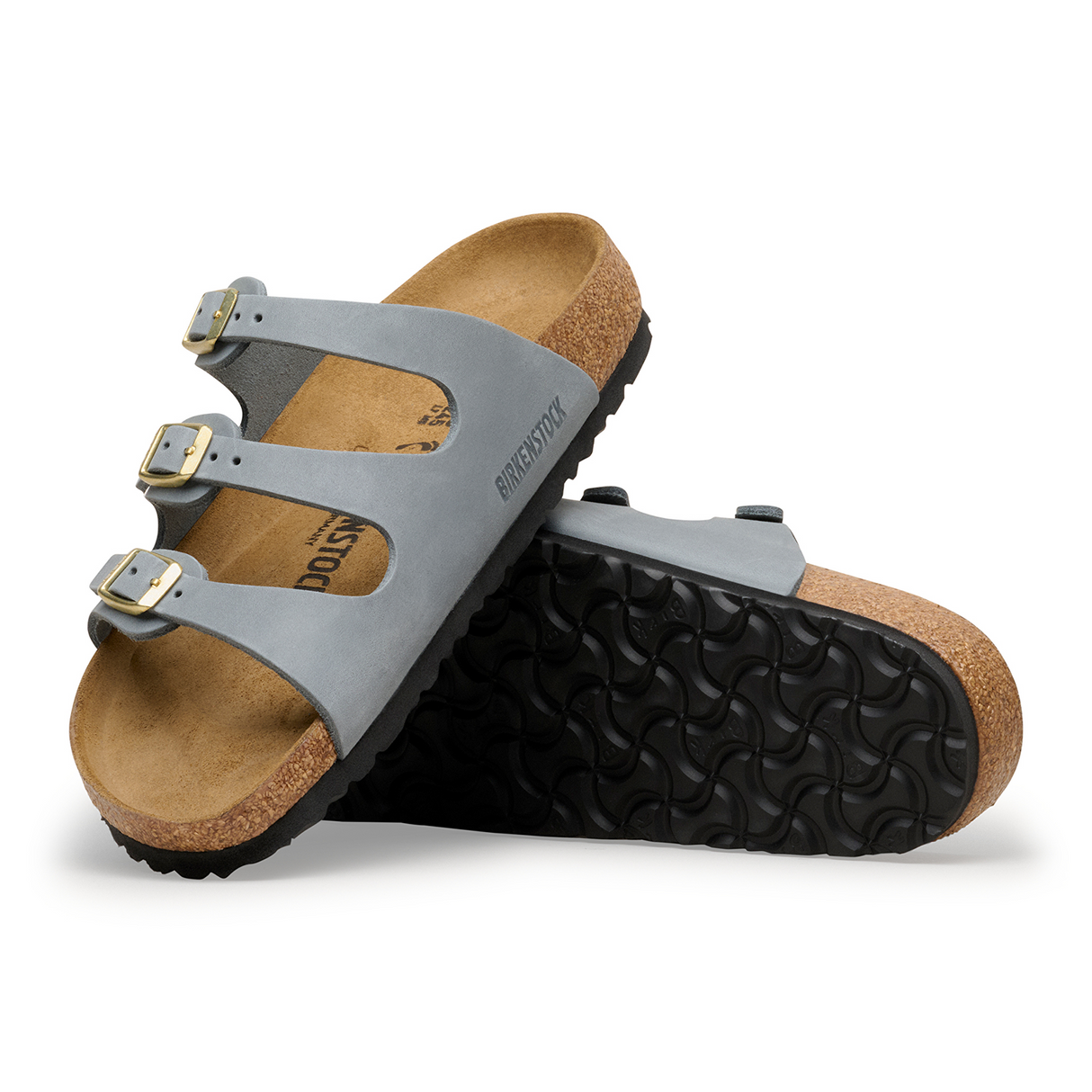 Birkenstock Florida Slide Sandal (Women) - Basalt Gray Oiled Leather Sandal - Slide - The Heel Shoe Fitters