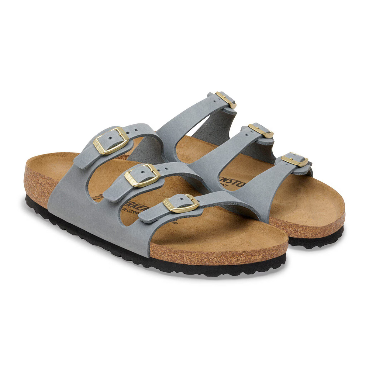 Birkenstock Florida Slide Sandal (Women) - Basalt Gray Oiled Leather Sandal - Slide - The Heel Shoe Fitters