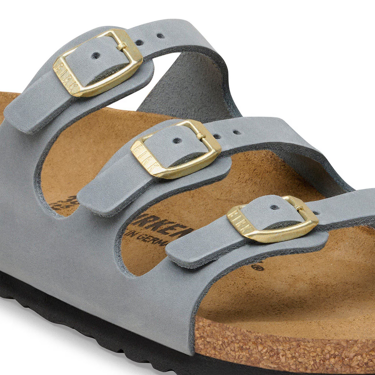 Birkenstock Florida Slide Sandal (Women) - Basalt Gray Oiled Leather Sandal - Slide - The Heel Shoe Fitters