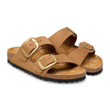 Birkenstock Arizona Big Buckle Narrow Slide Sandal (Women) - Mink Nubuck Sandal - Slide - The Heel Shoe Fitters