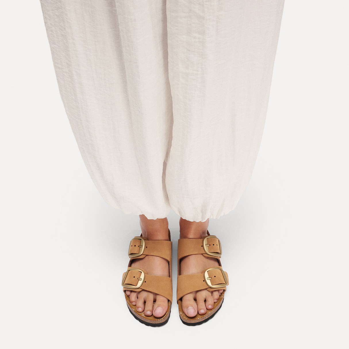 Birkenstock Arizona Big Buckle Narrow Slide Sandal (Women) - Mink Nubuck Sandal - Slide - The Heel Shoe Fitters