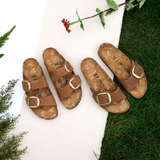 Birkenstock Arizona Big Buckle Narrow Slide Sandal (Women) - Mink Nubuck Sandal - Slide - The Heel Shoe Fitters
