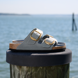 Birkenstock Arizona Big Buckle Oiled Leather Slide Sandal (Women) Sandal - Slide - The Heel Shoe Fitters