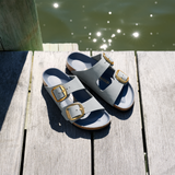 Birkenstock Arizona Big Buckle Oiled Leather Slide Sandal (Women) Sandal - Slide - The Heel Shoe Fitters