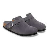 Birkenstock Boston Soft Footbed Clog (Men) - Charcoal Suede