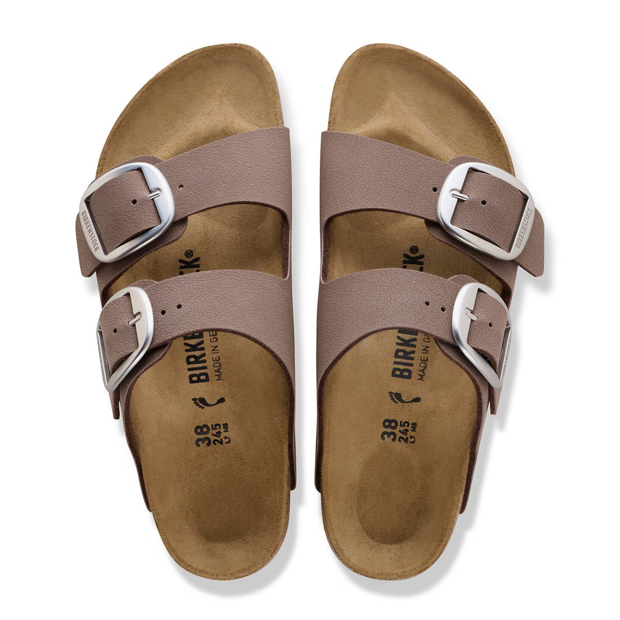 Birkenstock Arizona Big Buckle Slide Sandal (Women) - Mocha Birkibuc