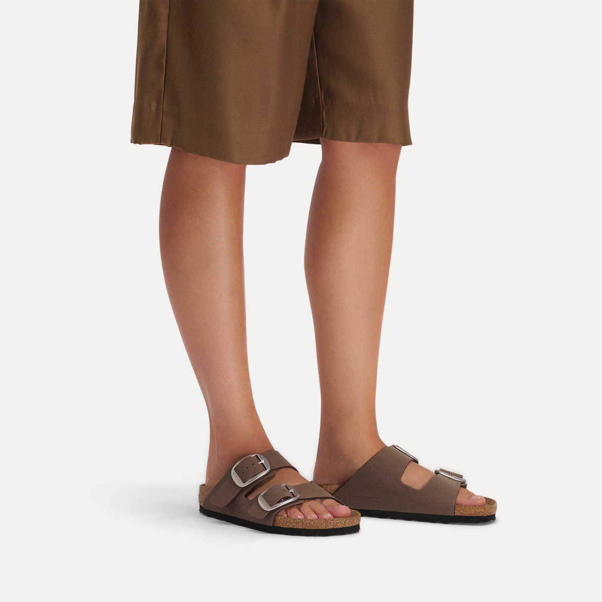 Birkenstock Arizona Big Buckle Slide Sandal (Women) - Mocha Birkibuc