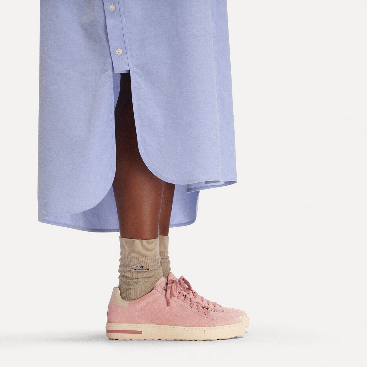 Birkenstock Bend Narrow Sneaker (Women) - Pink Clay/Oyster Suede Athletic - Casual - Lace Up - The Heel Shoe Fitters