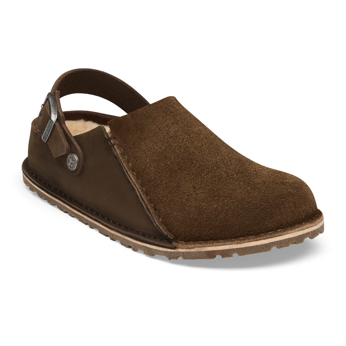 Birkenstock Lutry Shearling Clog (Men) - Carafe Suede/Nubuck