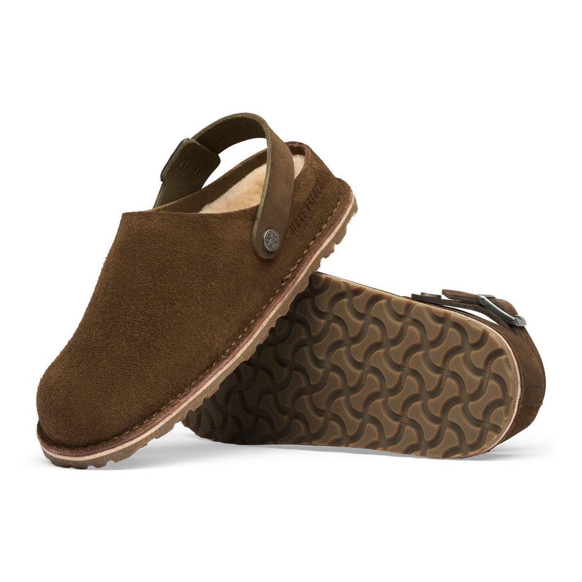 Birkenstock Lutry Shearling Clog (Men) - Carafe Suede/Nubuck