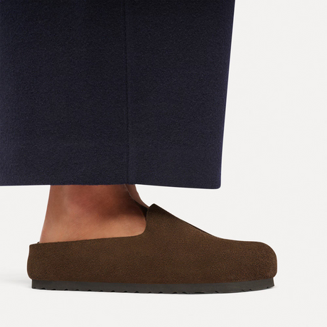 Birkenstock Amsterdam Wrapped Clog (Women) - Carafe Suede Dress-Casual - Clogs & Mules - The Heel Shoe Fitters