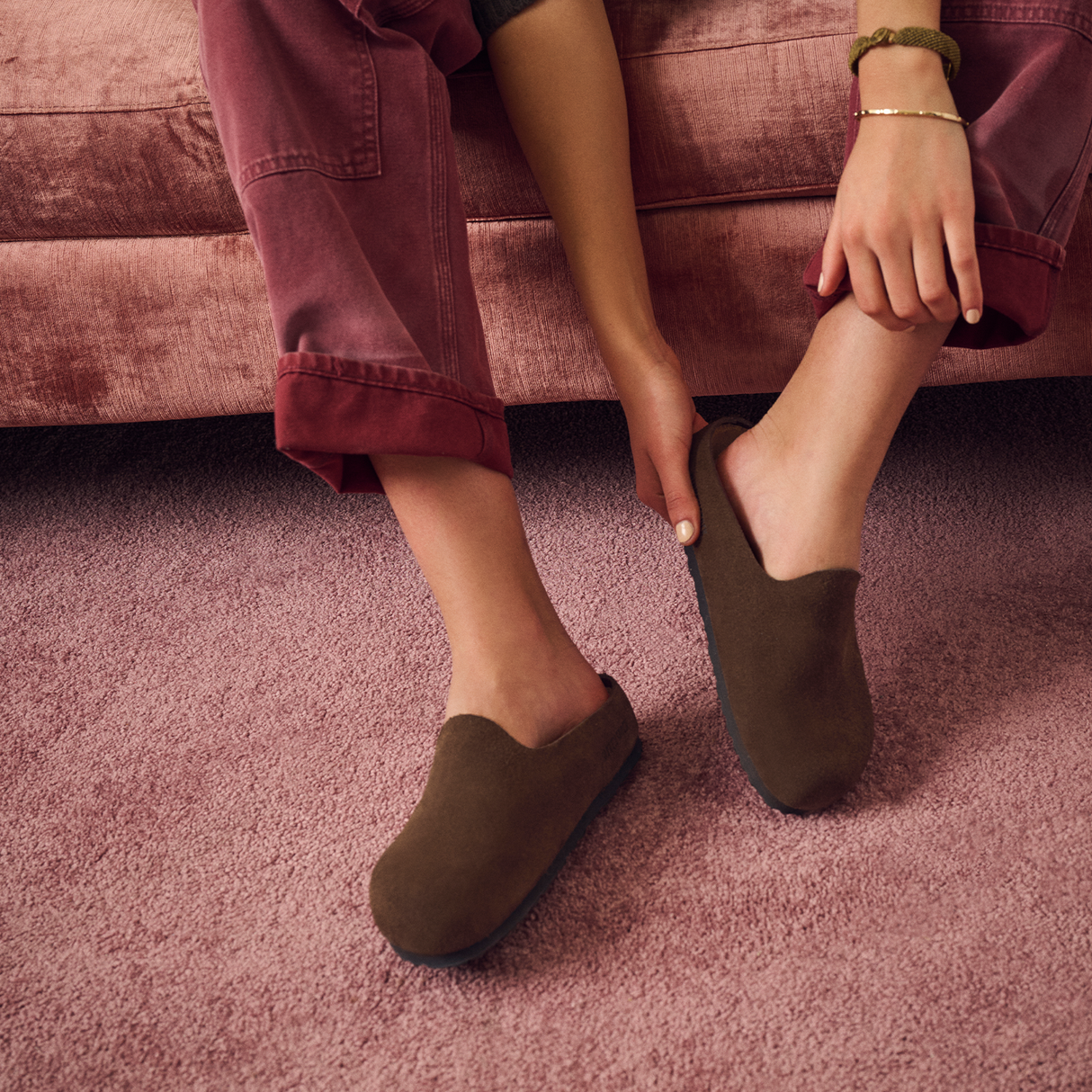 Birkenstock Amsterdam Wrapped Clog (Women) - Carafe Suede Dress-Casual - Clogs & Mules - The Heel Shoe Fitters