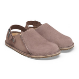 Birkenstock Lutry Shearling Clog (Women) - Faded Purple Suede/Nubuck Dress-Casual - Clogs & Mules - The Heel Shoe Fitters