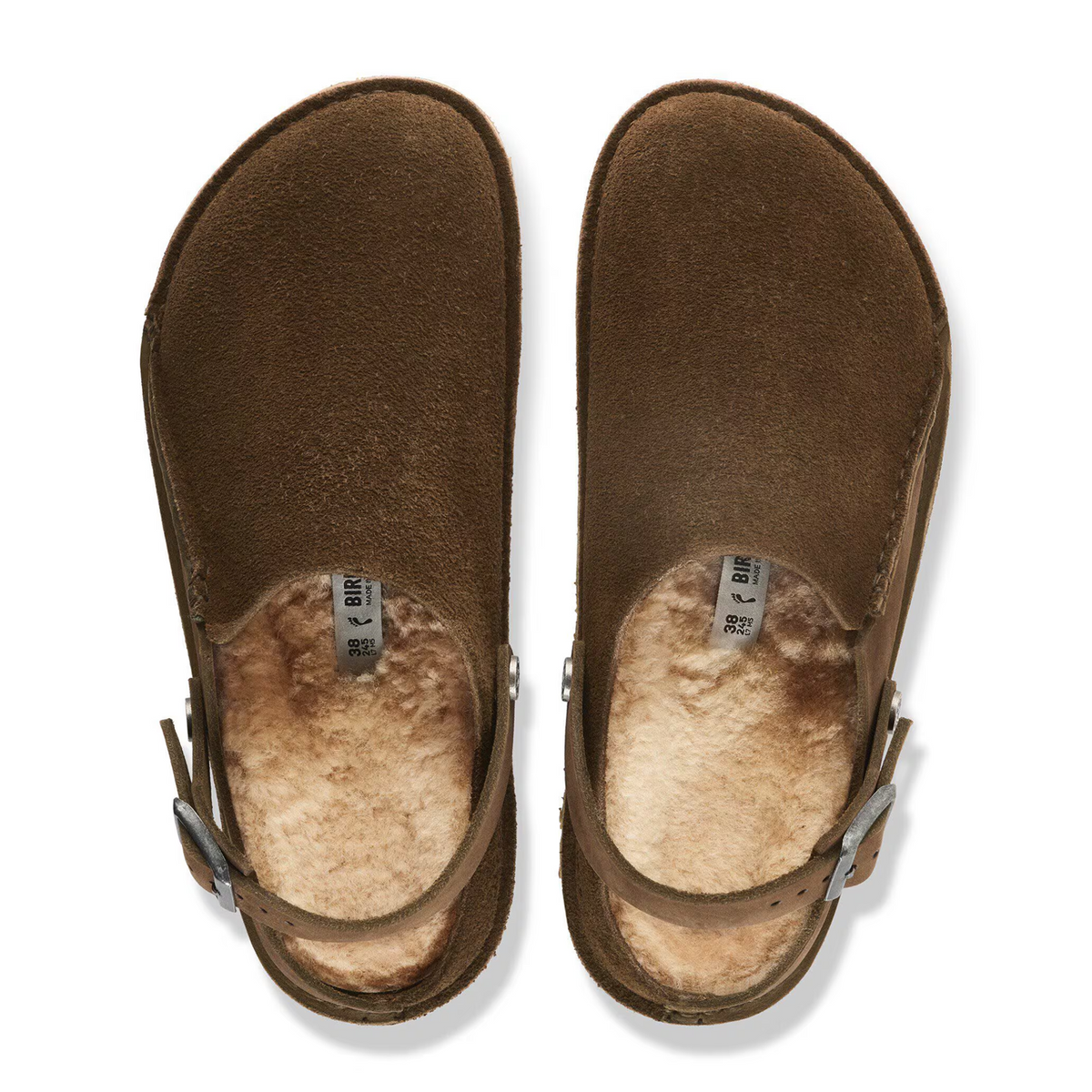Birkenstock Lutry Shearling Clog (Women) - Carafe Suede/Nubuck