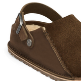 Birkenstock Lutry Shearling Clog (Women) - Carafe Suede/Nubuck