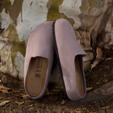 Birkenstock Amsterdam Wrapped Clog (Women) - Faded Purple Suede