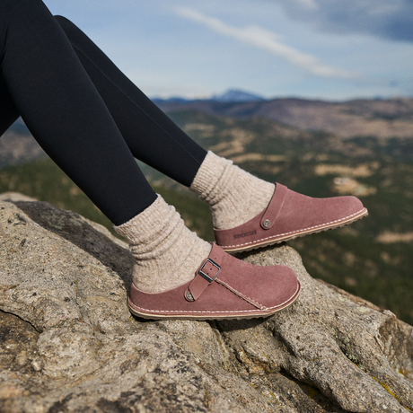 Birkenstock Lutry Clog (Women) - Pepper Suede Dress-Casual - Clogs & Mules - The Heel Shoe Fitters