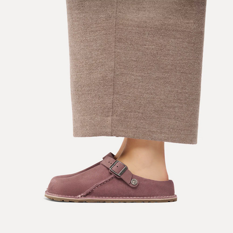 Birkenstock Lutry Clog (Women) - Pepper Suede Dress-Casual - Clogs & Mules - The Heel Shoe Fitters
