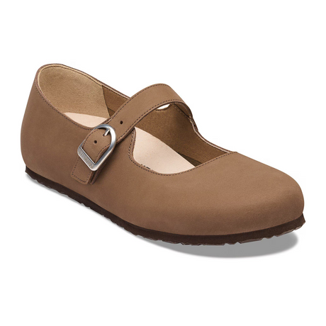 Birkenstock Santa Clarita Mary Jane (Women) - Dark Tea Nubuck Dress-Casual - Flat - The Heel Shoe Fitters