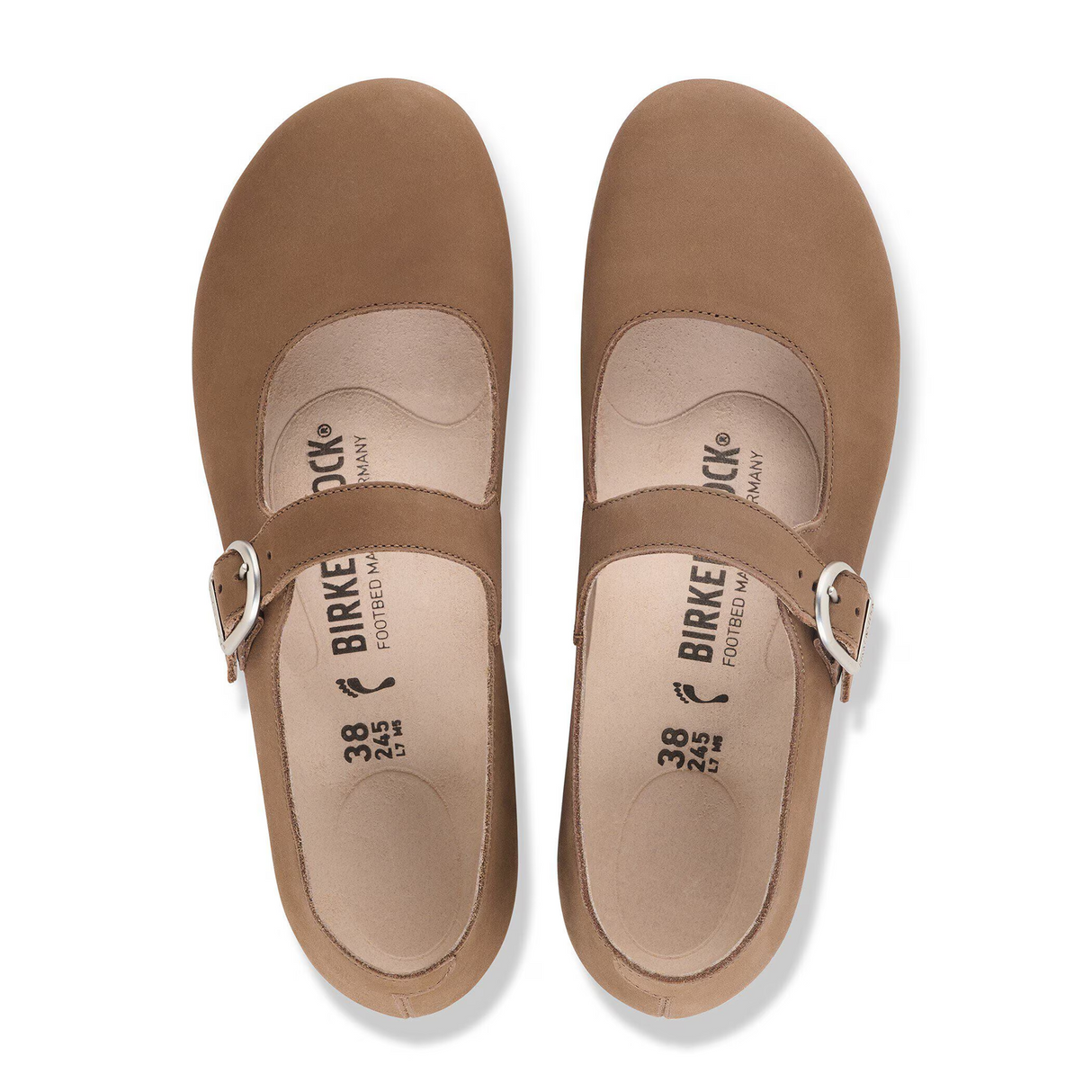 Birkenstock Santa Clarita Mary Jane (Women) - Dark Tea Nubuck Dress-Casual - Flat - The Heel Shoe Fitters
