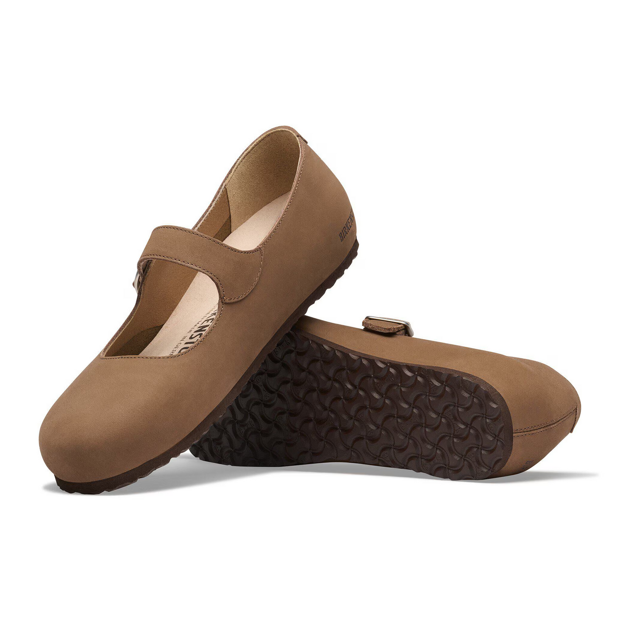 Birkenstock Santa Clarita Mary Jane (Women) - Dark Tea Nubuck Dress-Casual - Flat - The Heel Shoe Fitters