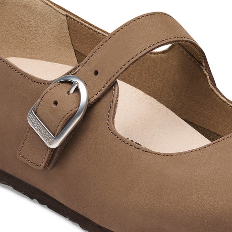 Birkenstock Santa Clarita Mary Jane (Women) - Dark Tea Nubuck Dress-Casual - Flat - The Heel Shoe Fitters