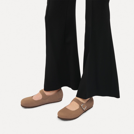 Birkenstock Santa Clarita Mary Jane (Women) - Dark Tea Nubuck Dress-Casual - Flat - The Heel Shoe Fitters