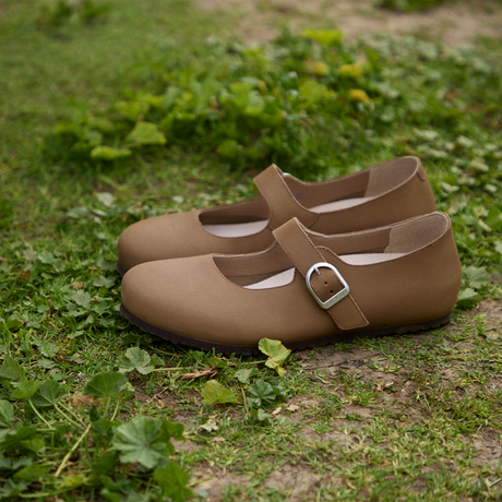 Birkenstock Santa Clarita Mary Jane (Women) - Dark Tea Nubuck Dress-Casual - Flat - The Heel Shoe Fitters