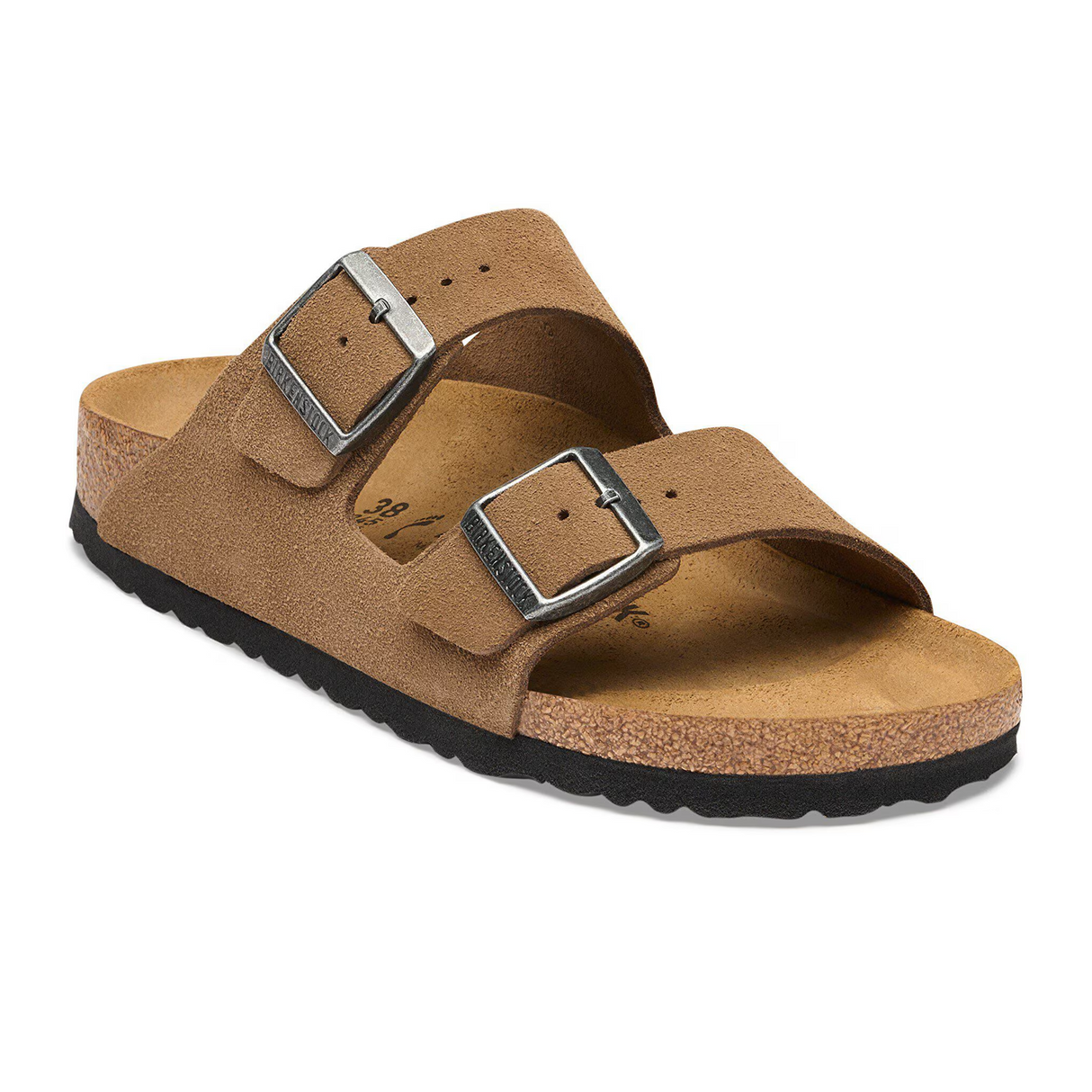 Birkenstock Arizona Slide Sandal (Men) - Dark Tea Suede