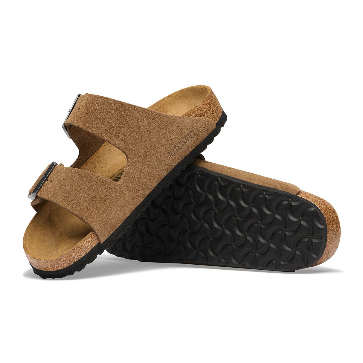 Birkenstock Arizona Slide Sandal (Men) - Dark Tea Suede