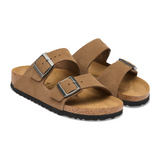 Birkenstock Arizona Slide Sandal (Men) - Dark Tea Suede