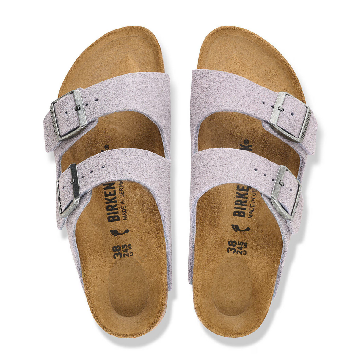 Birkenstock Arizona Slide Sandal (Women) - Lavendar Sky Suede