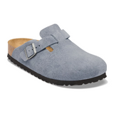 Birkenstock Boston Clog (Men) - Stone Blue Suede