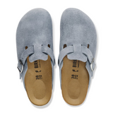 Birkenstock Boston Clog (Men) - Stone Blue Suede