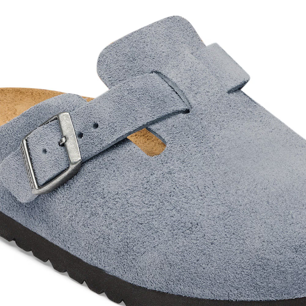 Birkenstock Boston Clog (Men) - Stone Blue Suede